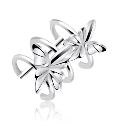 Couple Butterflies Shaped Silver Ear Cuff EC3-03